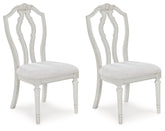 Montelaine - Dining Upholstered Side Chair (Set of 2) - Antique White