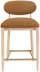 Riccio - Fabric Stool - Natural Frame