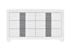 Optimus - 4 Piece Bedroom Set (King Bed, Dresser, Mirror, Nightstand) - White