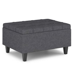 Harrison - Small Coffee Table Storage Ottoman - Dark Gray