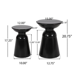 Serenita - Outdoor Side Tables With Flared Design (Set of 2)