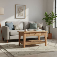 Rope 1 Drawer Coffee Table - Oak