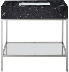 Marmo - Engineered Marble Bathroom Vanity With Chrome Base
