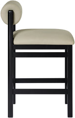 Roundhill - Faux Leather Counter Stool - Black Frame