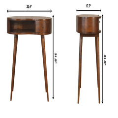 Rounded Writing Desk - Chestnut