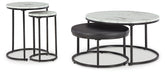 Jusmour - Occasional Nesting Table (Set of 4) - Black / White