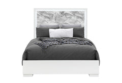 Naomi - Full Bed With LED - Silver