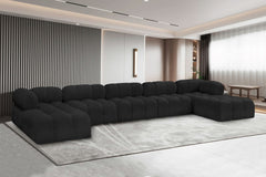 Ames - 7 Piece Fabric Modular U-Shaped Sectional