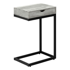 Accent Table, C - Shaped Stylish Modern - Gray