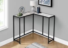 Corner Accent Console Table For Entryway - White
