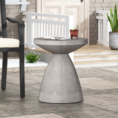 Outdoor Lightweight, Concrete Side Table - Light Gray