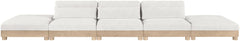 Turin - Chenille Fabric Upholstered Modular Sectional - White