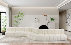 Arc - Faux Leather 8 Piece Curved Modular Sofa