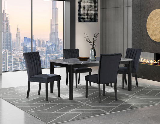 D8685 - 5 Piece Dining Room Set (Dining Table And 4 Dining Chairs) - Black