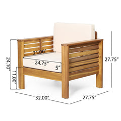 Slat Design Club Chairs With Cushions