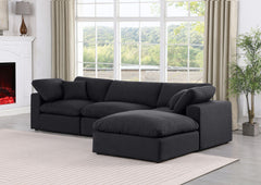 Comfy - 4 Piece Linen Fabric Modular Sectional With Chaise