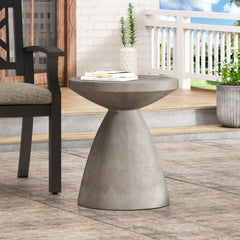 Outdoor Lightweight, Concrete Side Table - Light Gray