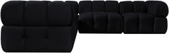 Orin - Velvet 5 Piece Modular Corner Sectional