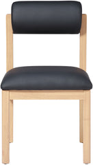 Roundhill - Faux Leather Dining Chair (Set of 2) - Natural Frame