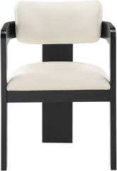 Sacha - Vegan Leather Upholstered Dining Chair With Black Base (Set of 2)