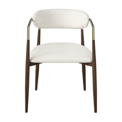 Clayten - Arm Chair (Set of 2) - Brown Oak / Off White