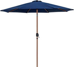 Fiji - Aluminum Patio Umbrella With Round White And Teak Base
