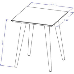 Utopia - Square End Table - White