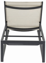 Maldives - Water Resistant Outdoor Patio Adjustable Sun Chaise Lounge Chair With Gray Base