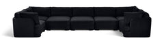 Hammond - Velvet Performance Fabric Upholstered 7 Piece U-Shaped Sectional