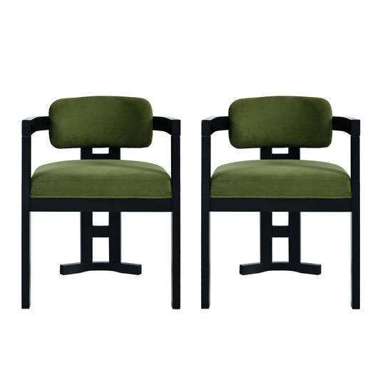 Stylish Indoor Upholstered Wood Dining Chair (Set of 2)