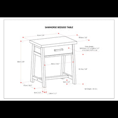 Sawhorse - Handcrafted Bedside Table