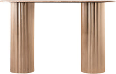 Cindra - Genuine Marble Top And Iron Base Console Table