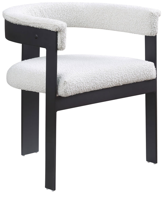 Romeo - Boucle Dining Chair With Black Base (Set of 2)