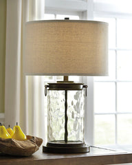 Tailynn - Glass Table Lamp - Clear / Bronze Finish