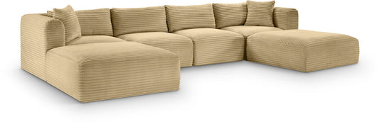 Shaggy - 6 Piece Modular Sectional With 2 Ottomans