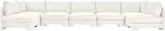 Hammond - Velvet Performance Fabric Upholstered 7 Piece U-Shaped Armless Sectional
