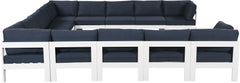 Nizuc - Outdoor Patio 13 Piece Modular Sectional With White Frame