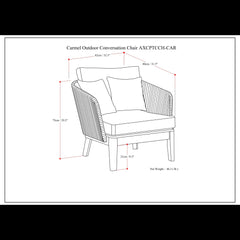 Carmel - Outdoor Conversation Chair - Sand Drift