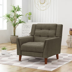 Luminaesque - Fabric Upholstered Armchair With Tufted Back