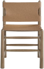 Santos - Vegan Leather Upholstered Dining Chair With Stained Brown Base (Set of 2)