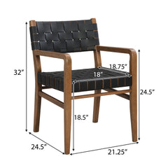 Modern Style Dining Chair With Upholstery - Black