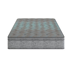 Comfort Care - 10" Hybrid Euro Top Mattress Plush Comfort - Blue / Gray - Twin Extra Long