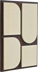 Icon - Mango Wood 4 Piece Wall Art - Brown / Natural