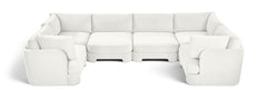 Hammond - Velvet Performance Fabric Upholstered 6 Piece U-Shaped Sectional
