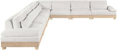 Turin - Chenille Fabric Upholstered Modular Sectional - White