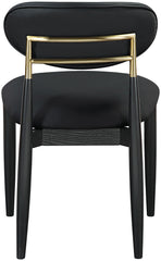 Riccio - Dining Side Chair (Set of 2) - Black And Gold Frame