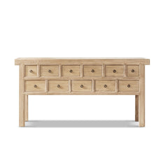 Bellamy Heritage - 11 Drawer Table With Open Base - Brown