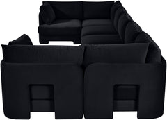 Hammond - Velvet Performance Fabric Upholstered 7 Piece U-Shaped Sectional