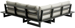 Maldives - Water Resistant Outdoor Patio Sectional With Gray Frame - Cream