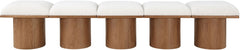 Pavilion - 5 Piece Modular Bench With Walnut Base